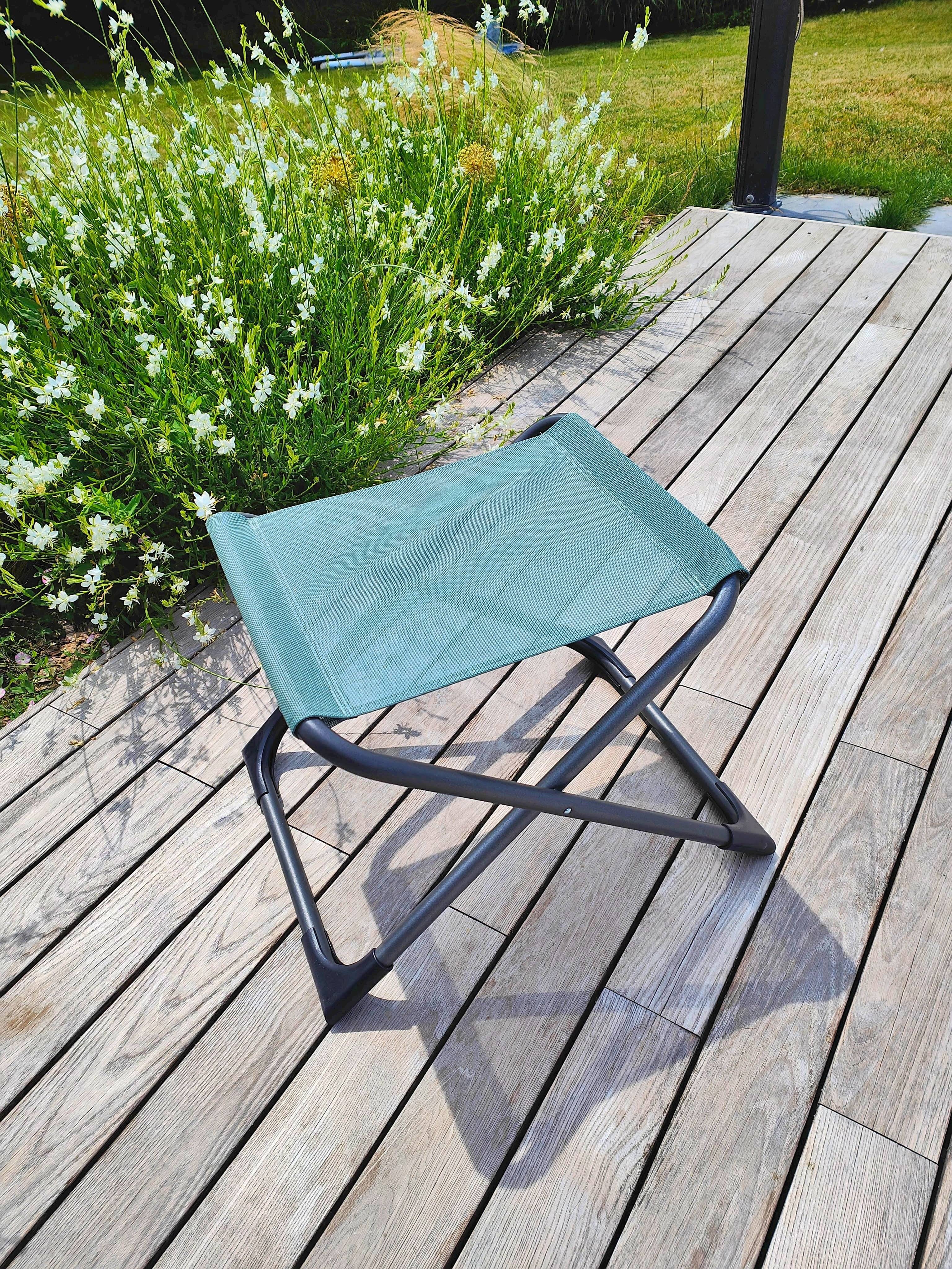 Fiam - Repose-Pieds CHICO Acier ANTHRACITE Texfil VERT SAUGE 49x61x42 cm FIAM - Image 2