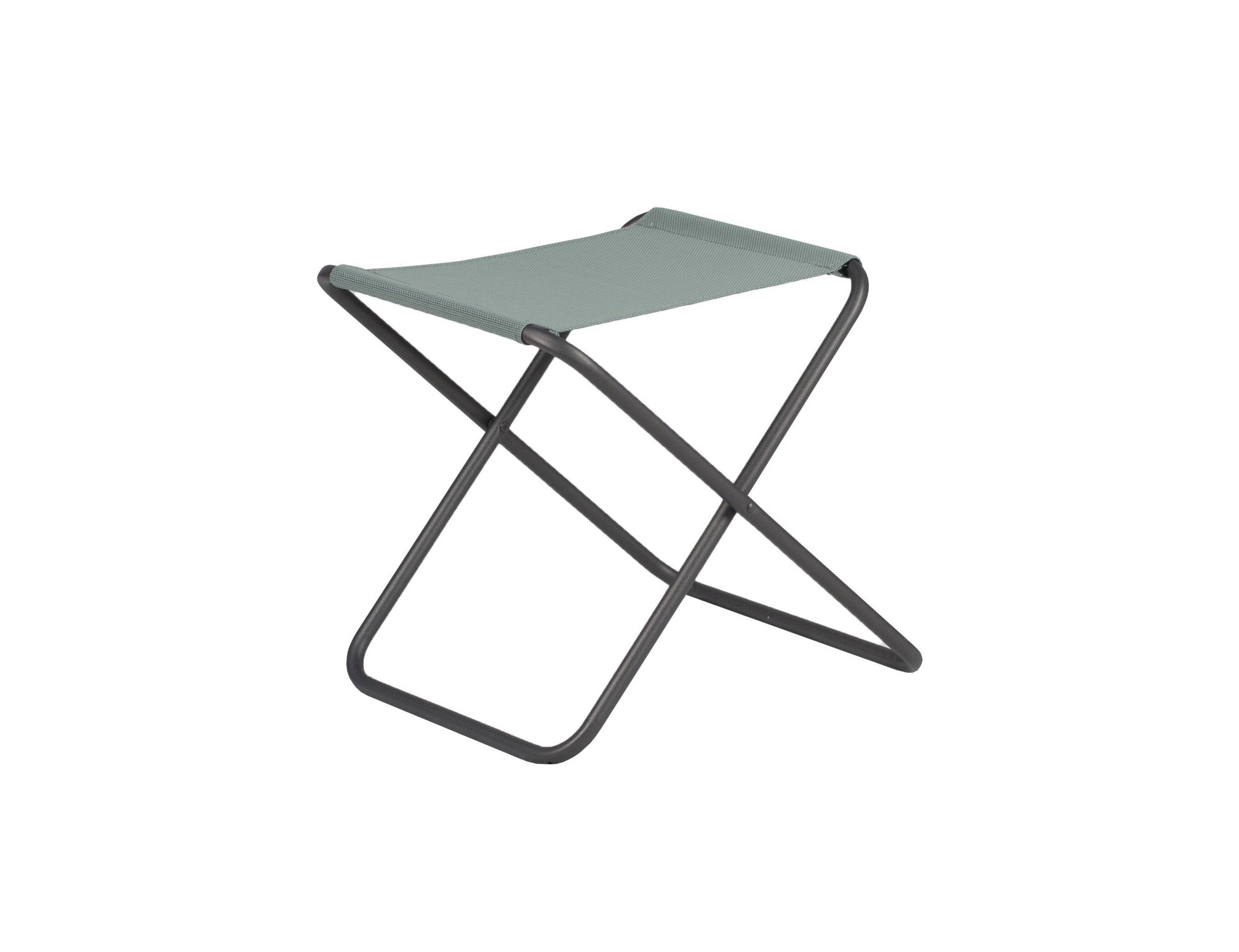 Fiam - Repose-Pieds CHICO Acier ANTHRACITE Texfil VERT SAUGE 49x61x42 cm FIAM - Imagen 1
