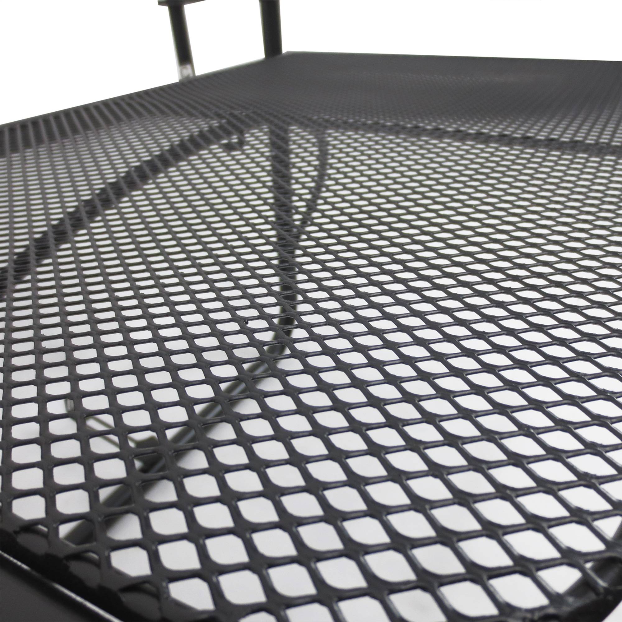 Table suspendue de balcon réglable en hauteur 60x56,5x45cm, métal noir, idéale pour balcon et terrasse - Image 7
