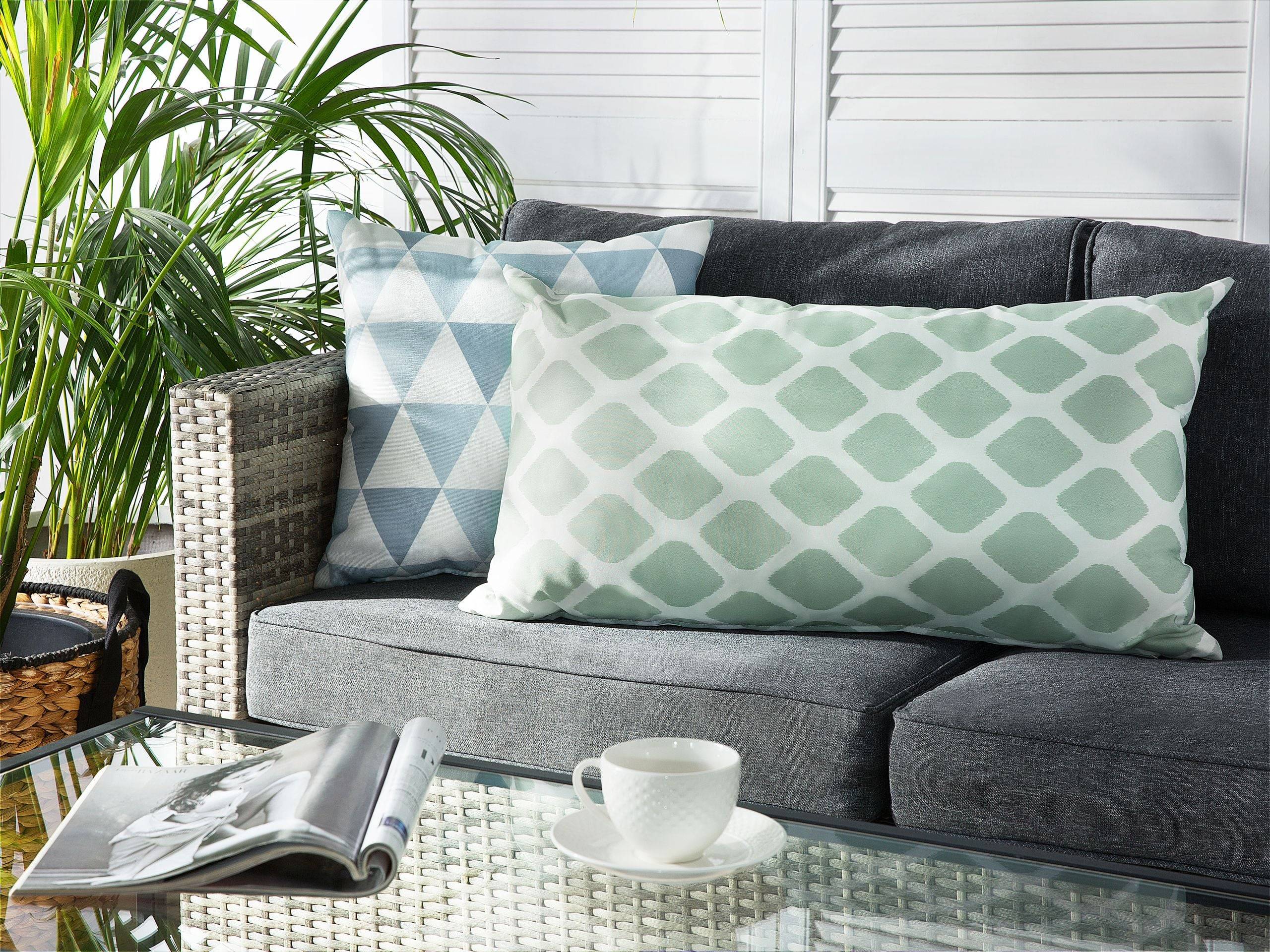 Beliani - Coussin d'extérieur Polyester Vert menthe KALAMOS - Beliani - Imagen 1