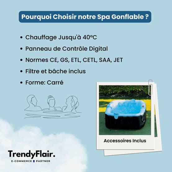 Spa gonflable Carré – Leroy Jardin Spa gonflable Carré – Leroy Jardin