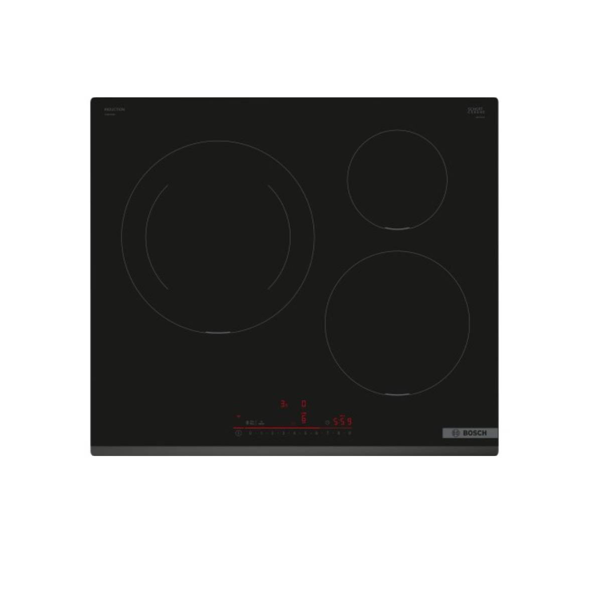 Bosch - Table de cuisson induction 60cm 3 feux 7400w noir PIJ631HB1E Bosch - Image 1