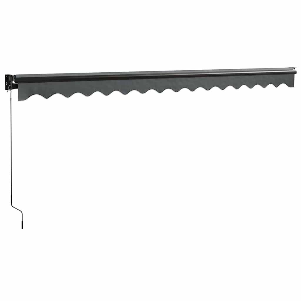 Grand auvent rétractable mural aluminium terrasse bouclier soleil anthracite 4,5x3 m - ComfortXL Outdoor Living - Image 6