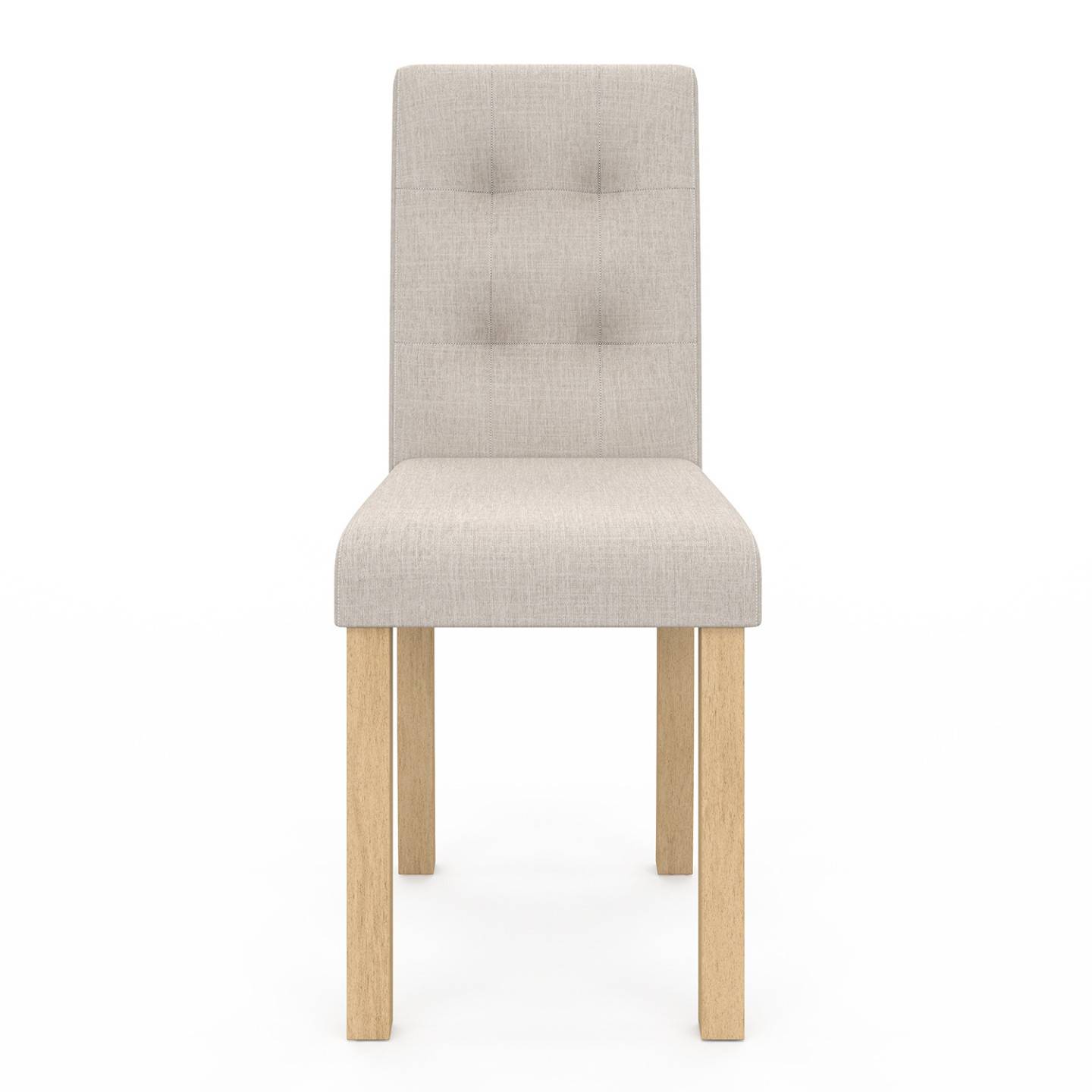 Lot de 4 chaises POLGA capitonnées beiges pour salle à manger - Image 4