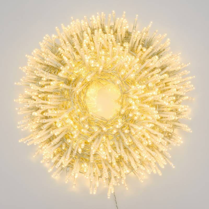 Lotti - Guirlande lumineuse Boa 6CM 30M 1500 LED 8 effets blanc chaud câble transparent Lotti - Imagen 3