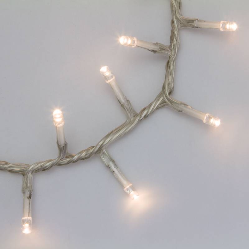 Lotti - Guirlande lumineuse Boa 6CM 30M 1500 LED 8 effets blanc chaud câble transparent Lotti - Imagen 10