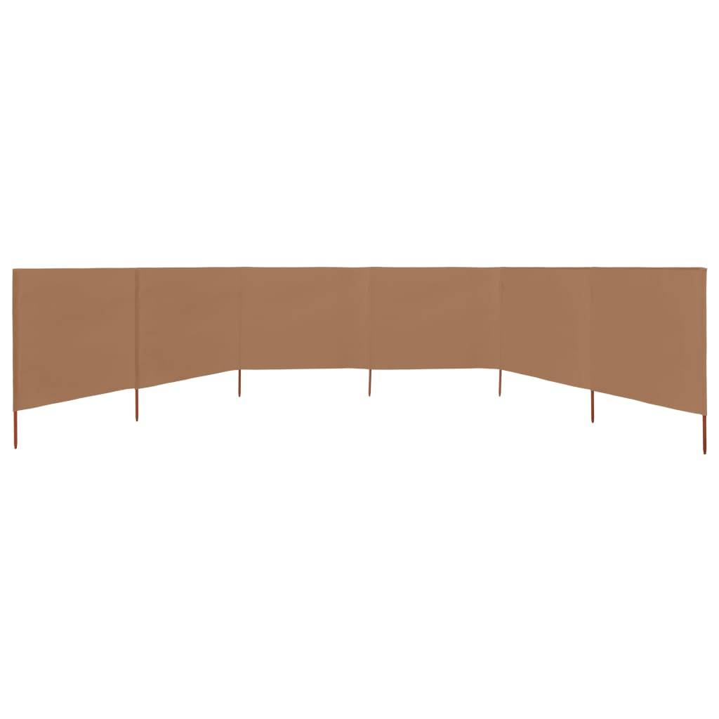 Helloshop26 - Brises-vue paravent 6 panneaux tissu 800 x 120 cm taupe - Imagen 3