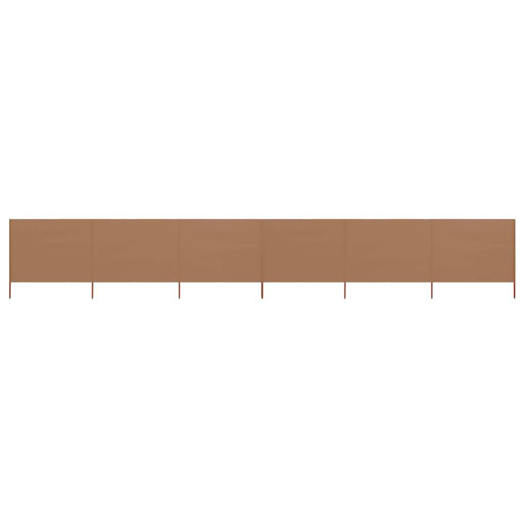 Helloshop26 - Brises-vue paravent 6 panneaux tissu 800 x 120 cm taupe - Imagen 1