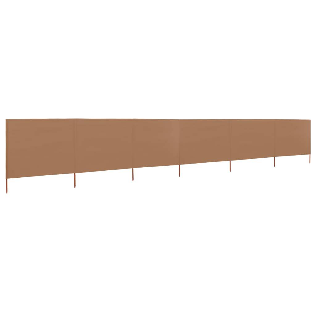 Helloshop26 - Brises-vue paravent 6 panneaux tissu 800 x 120 cm taupe - Imagen 2