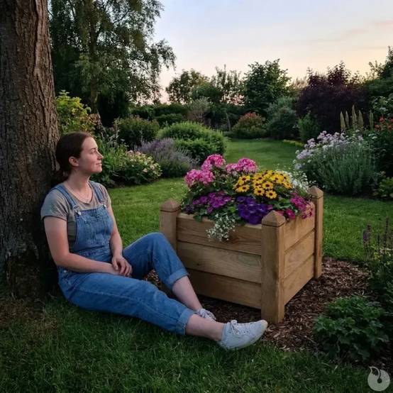 Autre - Jardinière carrée bois 30x30 / H 30 cm - Image 8