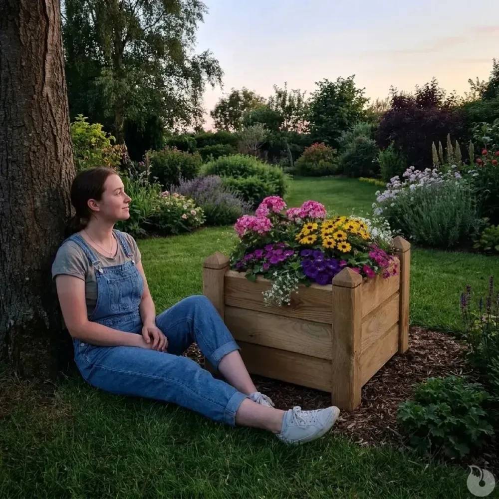 Autre - Jardinière carrée bois 30x30 / H 30 cm - Image 8
