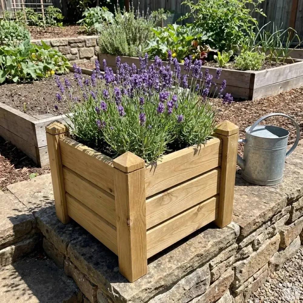 Autre - Jardinière carrée bois 30x30 / H 30 cm - Image 5