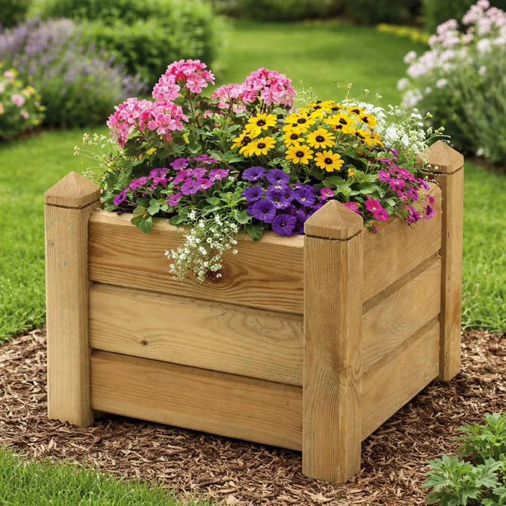 Autre - Jardinière carrée bois 30x30 / H 30 cm - Image 1