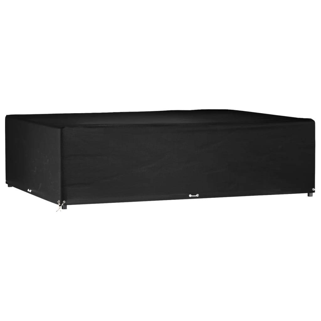 ComfortXL - Bâche de Protection Rectangulaire PE Imperméable Anti-UV pour Table de Jardin et Fauteuils Noir 300x200x75cm – ComfortXL Outdoor Living - Image 1