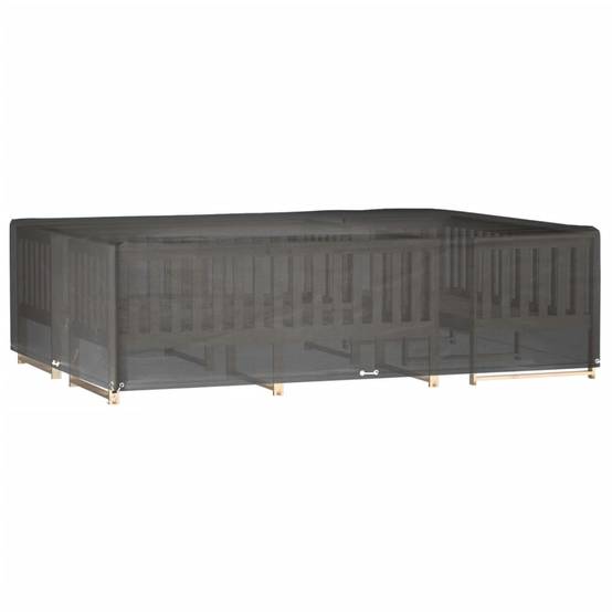 ComfortXL - Bâche de Protection Rectangulaire PE Imperméable Anti-UV pour Table de Jardin et Fauteuils Noir 300x200x75cm – ComfortXL Outdoor Living - Image 2