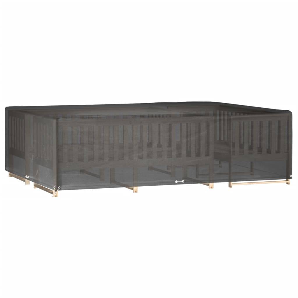 ComfortXL - Bâche de Protection Rectangulaire PE Imperméable Anti-UV pour Table de Jardin et Fauteuils Noir 300x200x75cm – ComfortXL Outdoor Living - Image 2