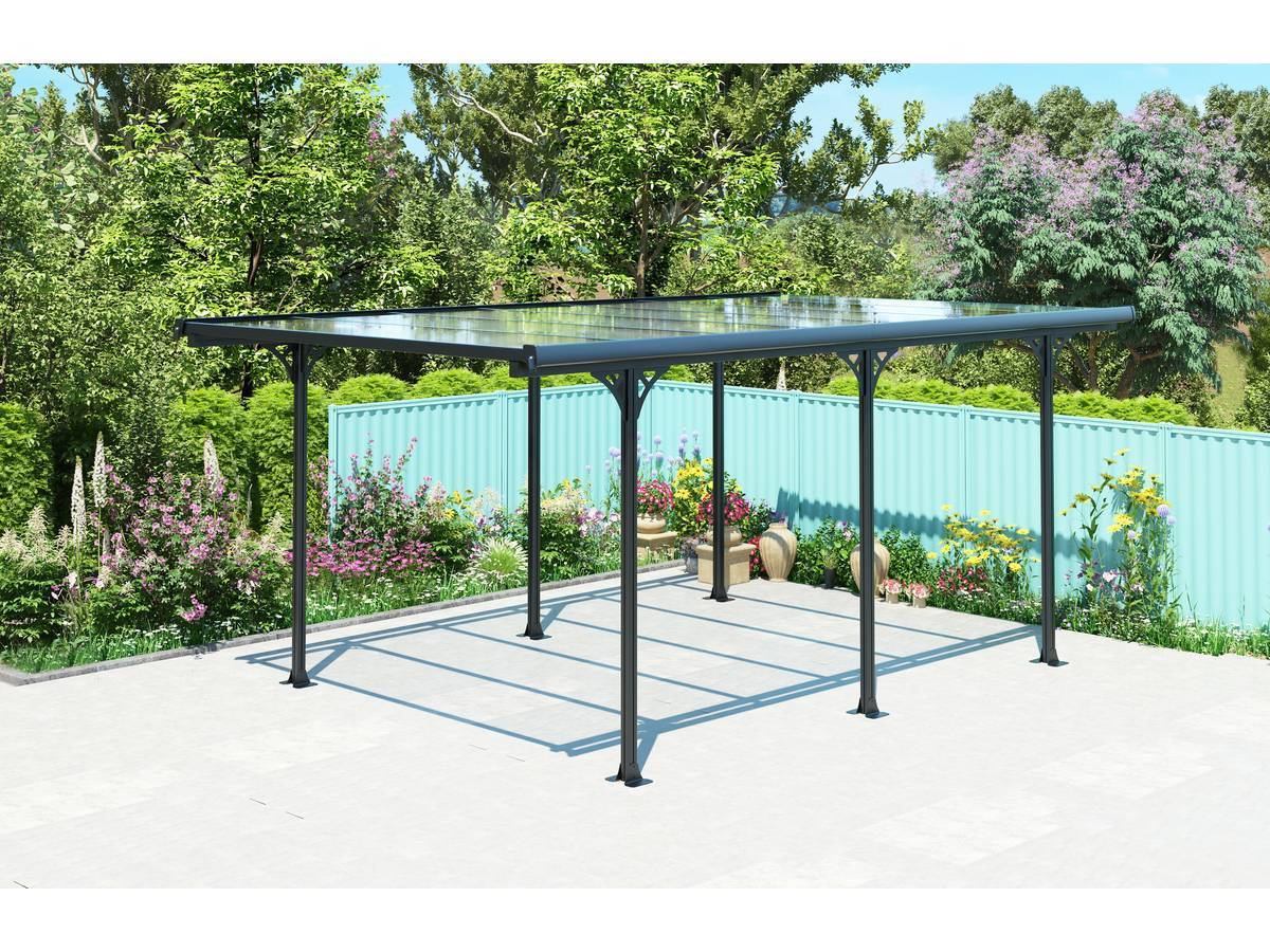 Carport Voiture "denver" - 5.02 X 3.13 X 2.05 M - Transparent / Noir -habitat Et Jardin - Imagen 2