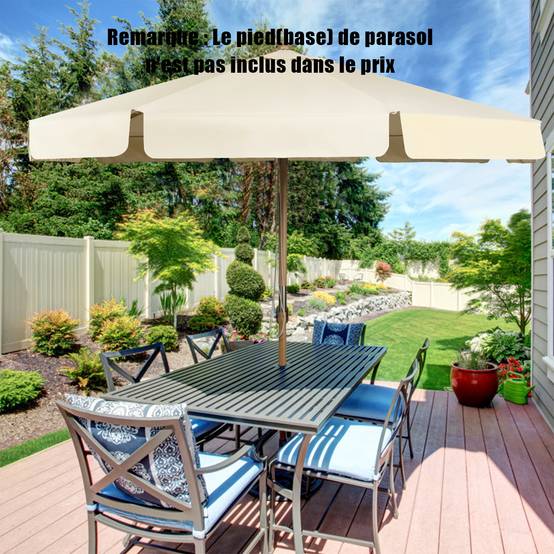 Costway - parasol inclinable ø300cm avec manivelle anti-uv,protection solaire toile polyester imperméable pour jardin,terrasse, balcon - Image 6
