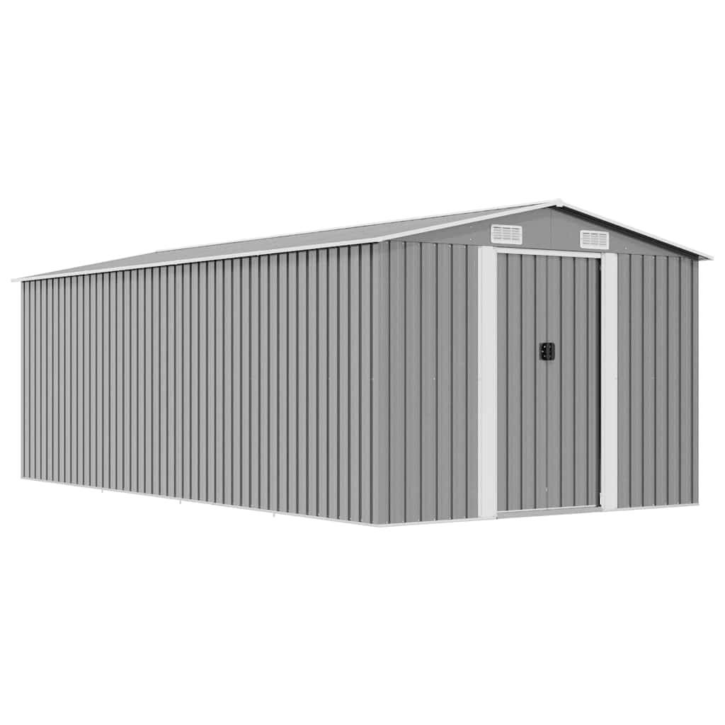 Vidaxl - Abri de jardin 257x489x181 cm Métal Gris 12.6m² vidaXL 143349 - Image 2