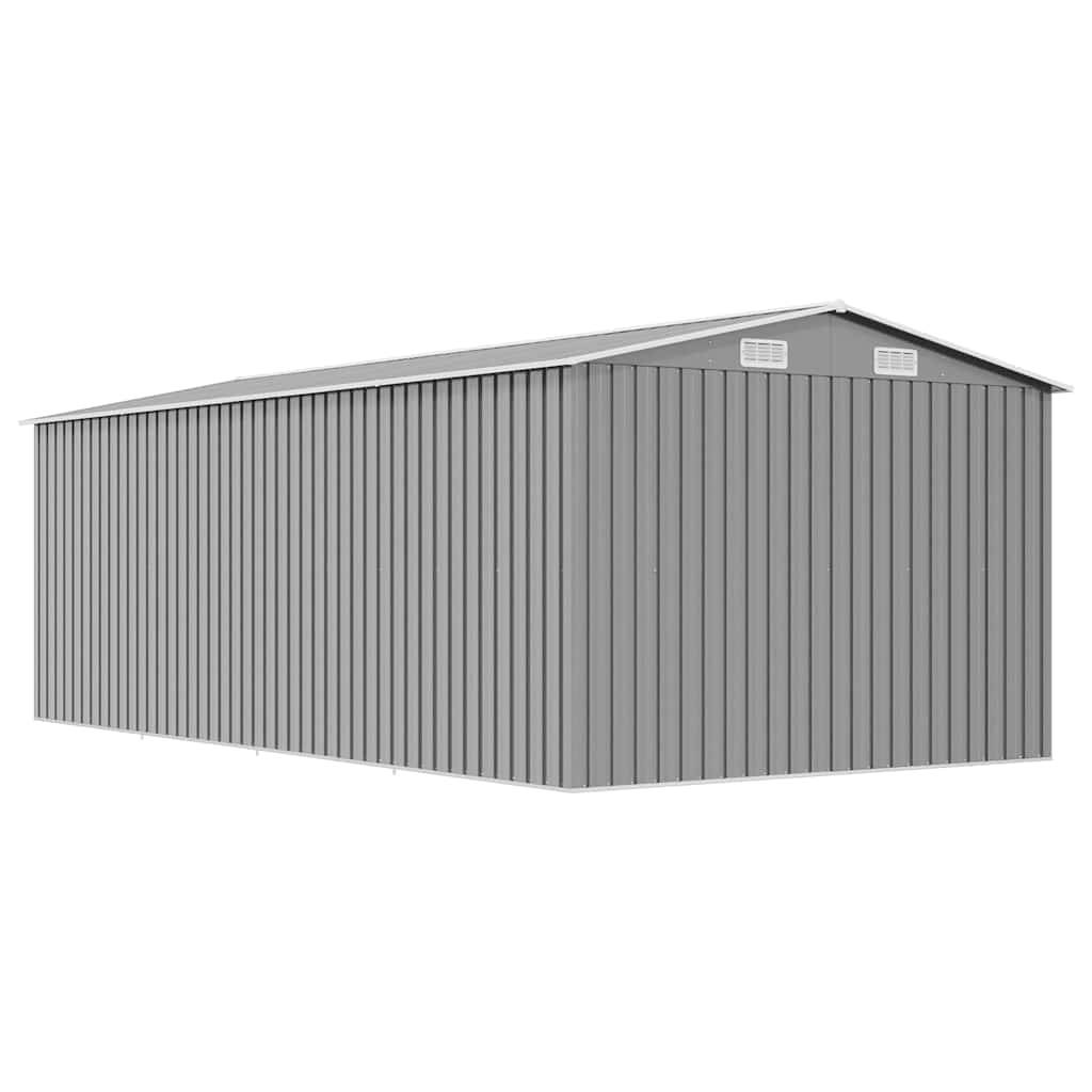 Vidaxl - Abri de jardin 257x489x181 cm Métal Gris 12.6m² vidaXL 143349 - Image 7