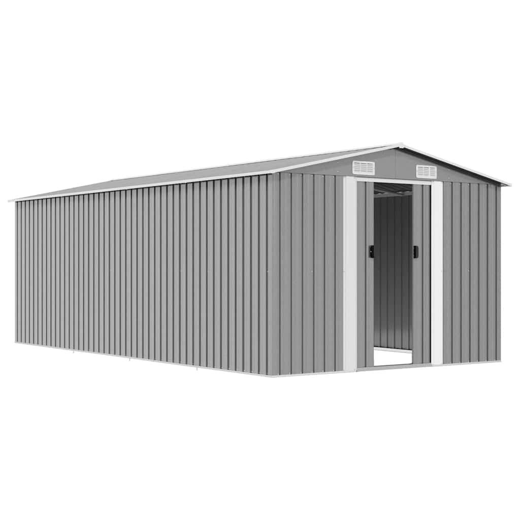 Vidaxl - Abri de jardin 257x489x181 cm Métal Gris 12.6m² vidaXL 143349 - Image 5