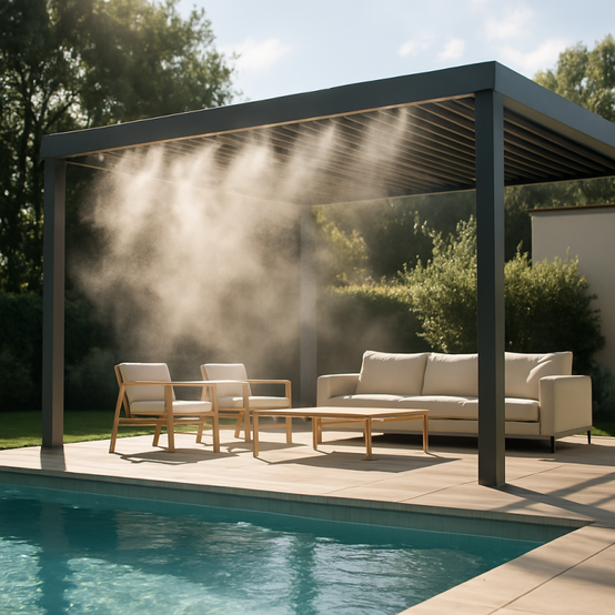 brumisateur de terrasse - haute pression - nan'eau - pack 15 buses - tube noir - brumizeo - Image 4