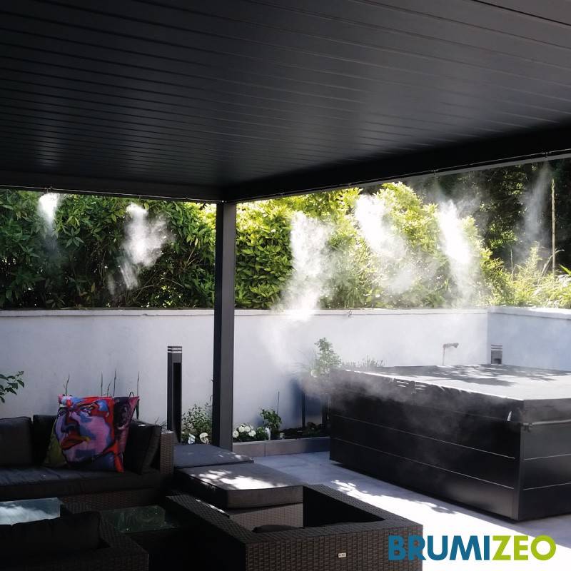 brumisateur de terrasse - haute pression - nan'eau - pack 15 buses - tube noir - brumizeo - Image 6