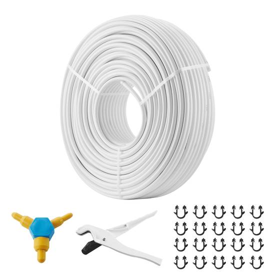 VEVOR Tuyau PEX-AL-PEX Chauffage Sol 200m, Φ16mm, ép.2mm, barrière oxygène, pour liquide, gaz, eau chaude/froide maison. - Image 1