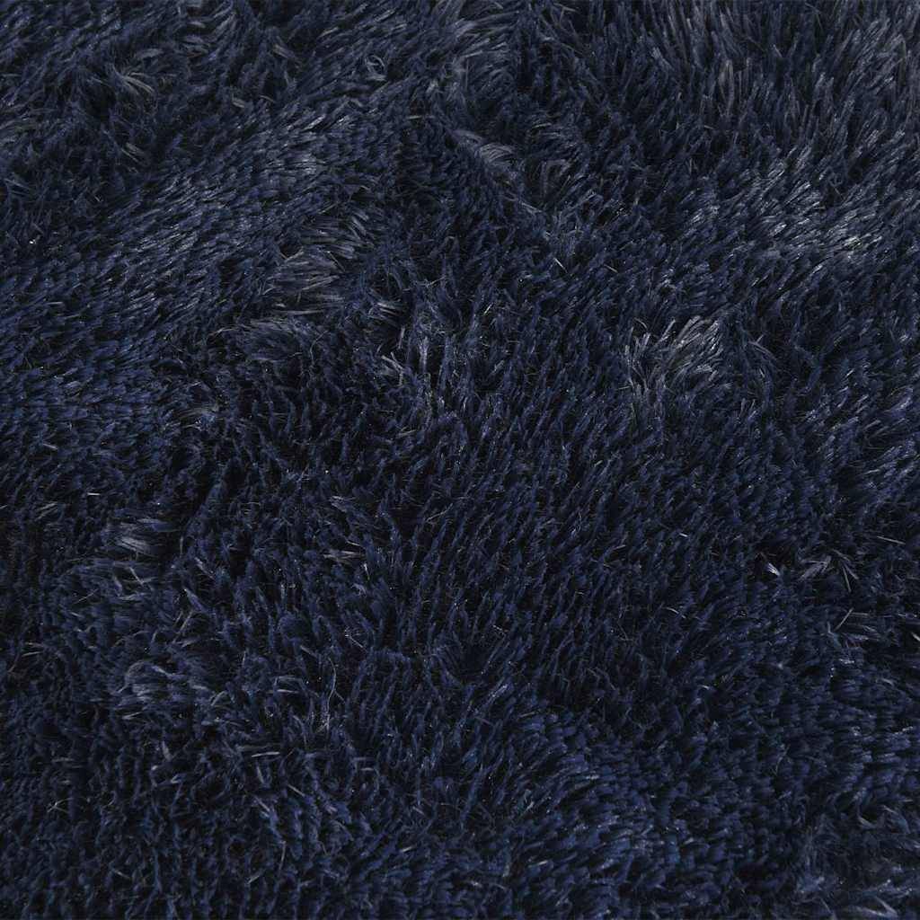 Tapis à Poils Longs en Polyester Confortable pour Décoration Intérieur Bleu Marine 160x230 cm – ComfortXL Outdoor Living - Image 9