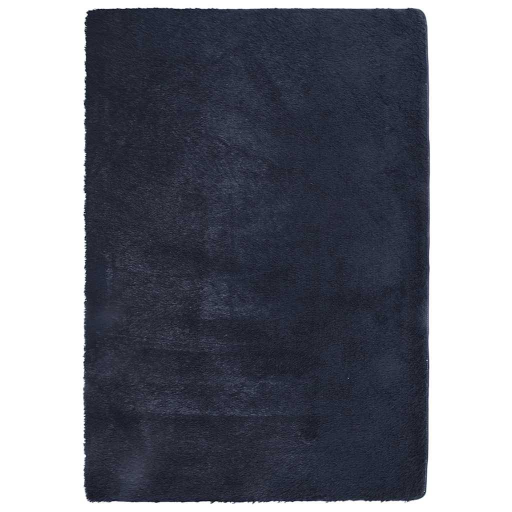 Tapis à Poils Longs en Polyester Confortable pour Décoration Intérieur Bleu Marine 160x230 cm – ComfortXL Outdoor Living - Image 2