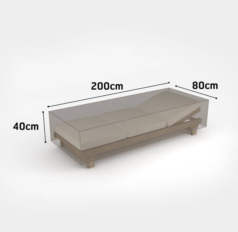 Nortène - Housse de protection en polyester pour chaise longue - 200 x 80 x 40 cm - 90 g/m2 Nortene - Imagen 2