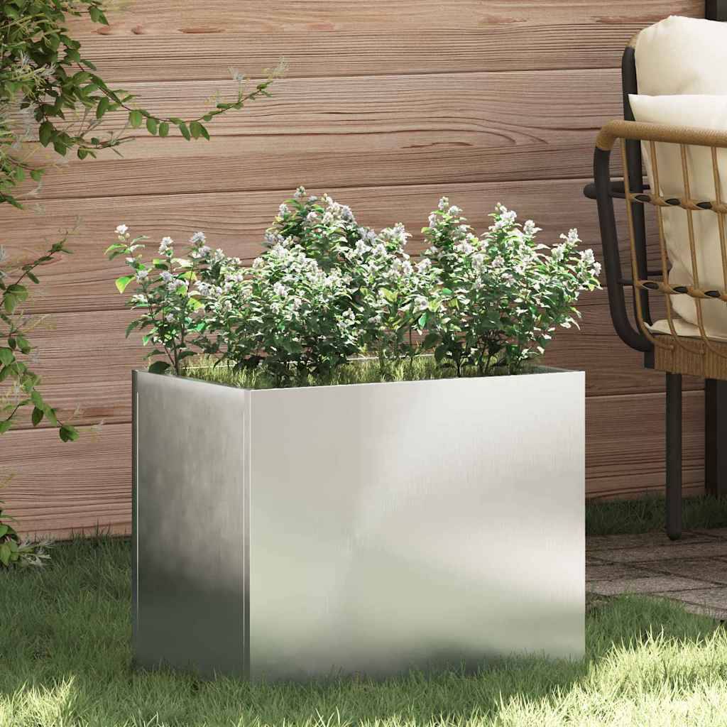 Maison Chic - Cache-pot, Pot De Fleurs Argent 50 x 32 x 40 cm Acier galvanisé g343 - Image 1
