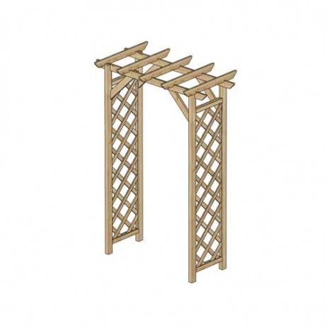 Pergola rose droit - 2.13 m - Image 1