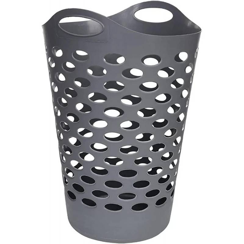 Corbeille à linges flexible 60L - Gris - H 66 cm - Image 1