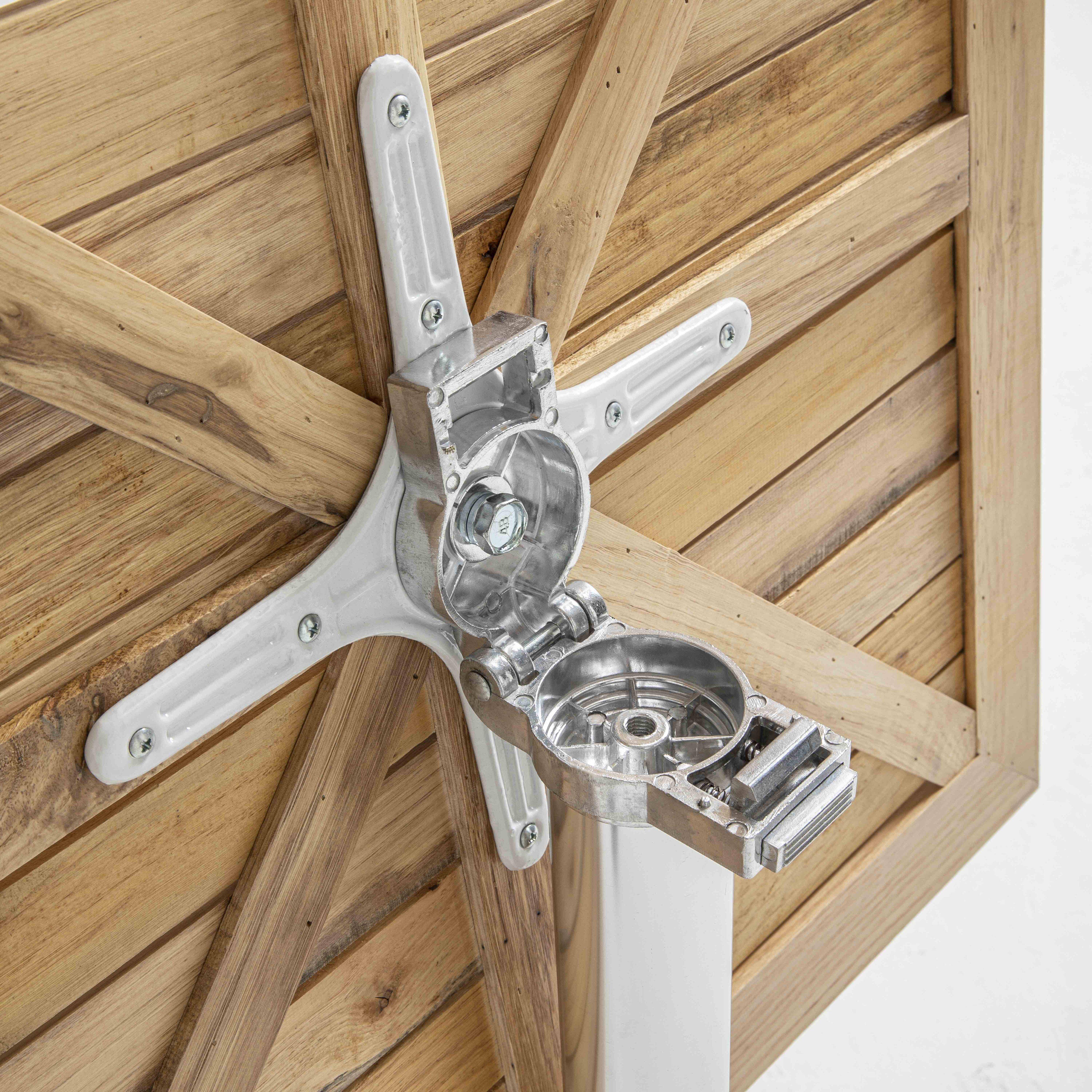 Oviala - Table de jardin pliante et 2 chaises en aluminium et bois Times square - Oviala - Imagen 4