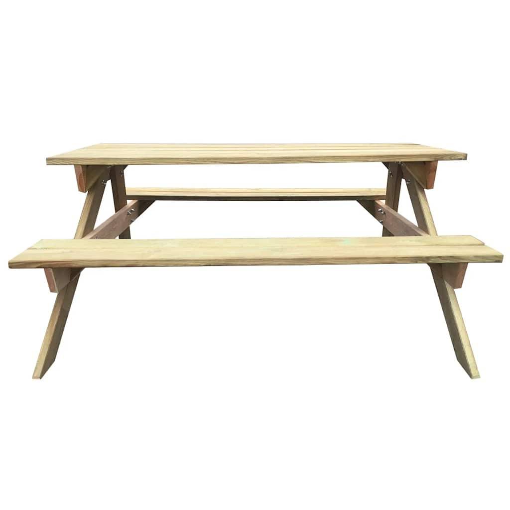 Table de pique-nique Bois de pin imprégné 150 x 135 x 71,5 cm - PANGIVO - Image 2