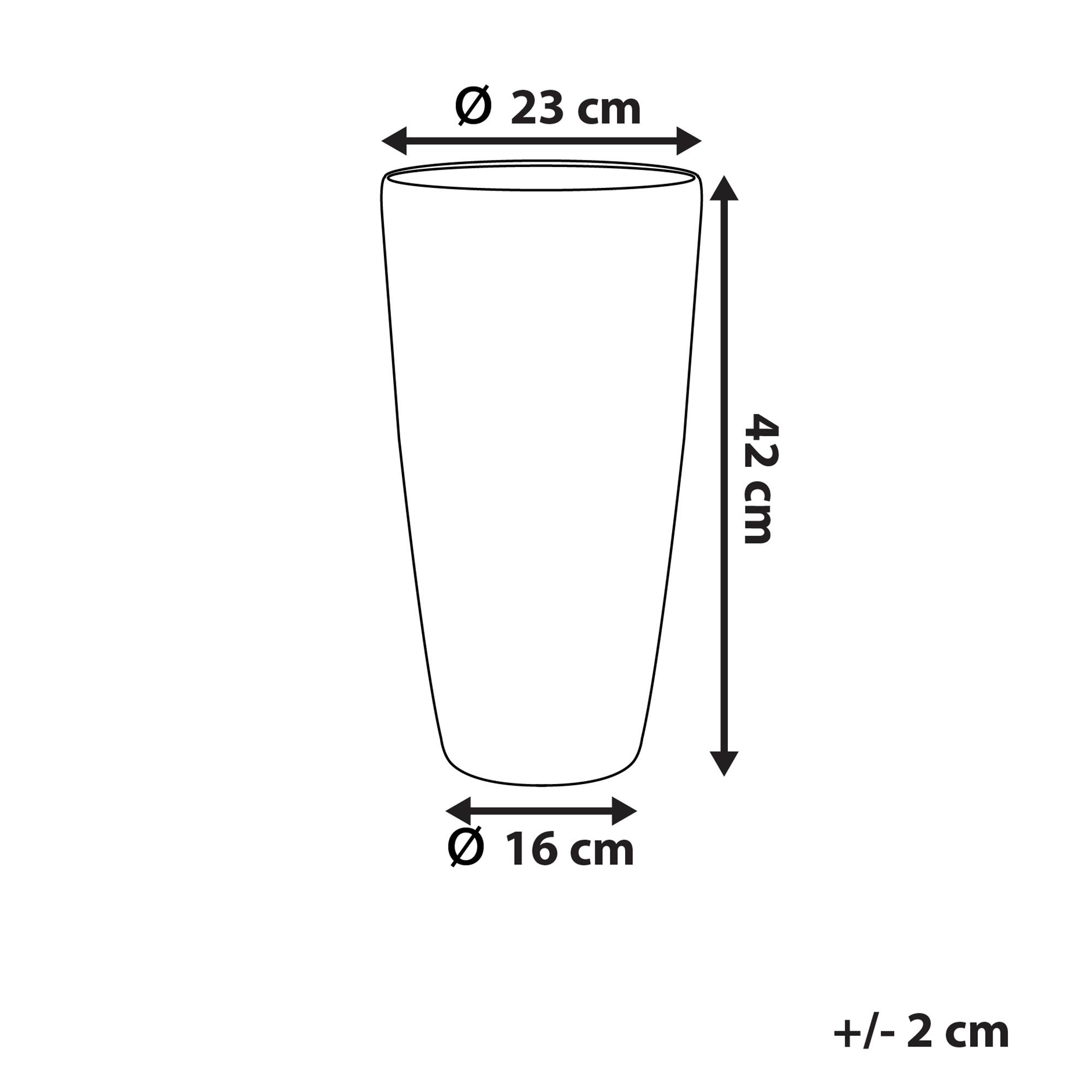 Beliani - Cache-pot d'extérieur Fibre d'argile Gris ABDERA - Beliani - Imagen 2