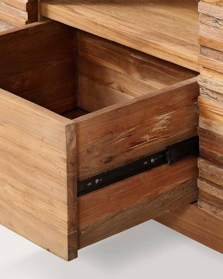 Néo - Meuble en teck parqueté 160 cm - UNIQKA - Imagen 4