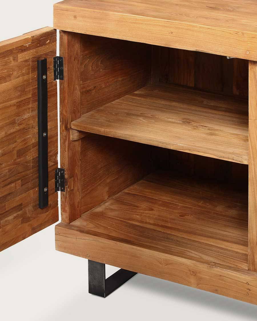 Néo - Meuble  en teck parqueté 160 cm - UNIQKA - Imagen 5