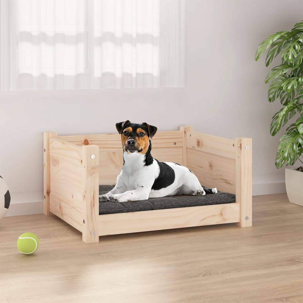 PANGIVO - Panier pour chien bois de pin naturel 55.5 x 45.5 x 28 cm - PANGIVO
