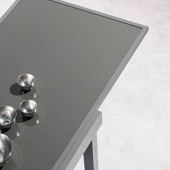 Hesperide - Table de jardin extensible "Piazza" anthracite & graphite 12 places en aluminium traité époxy Hespéride - Image 6