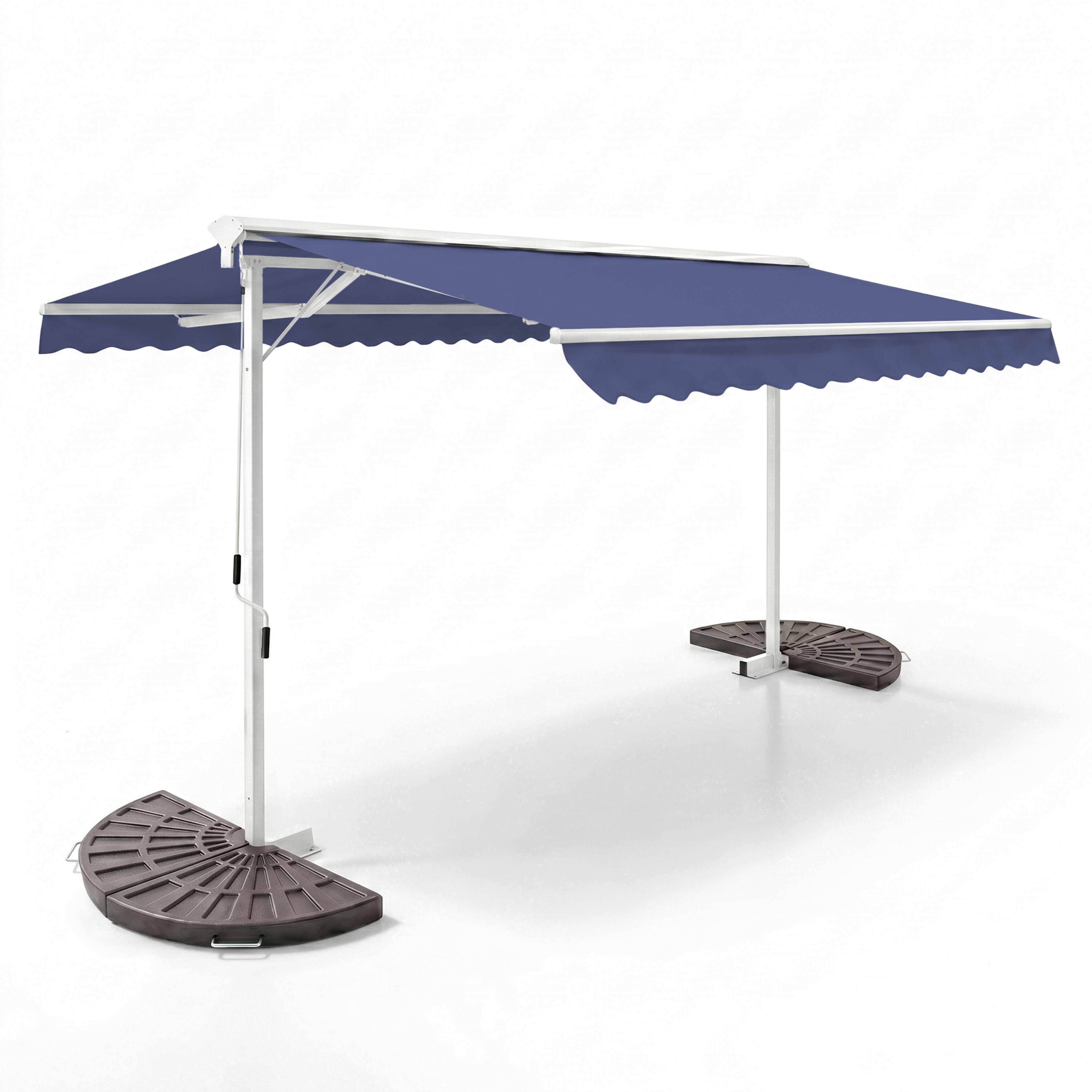 Oviala - Store double pente 3 x 4m et 4 dalles lestées bleu Delgada - Oviala - Imagen 1