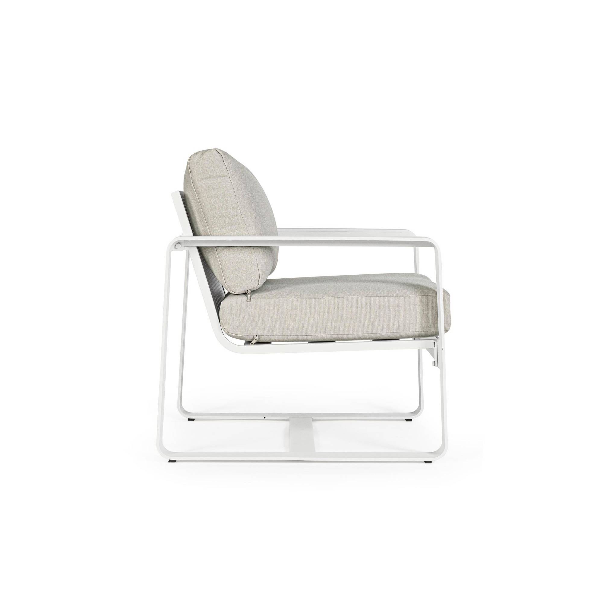 Autre - Fauteuil de jardin en aluminium et tissu (lot de 2) - ETRETAT - Imagen 5