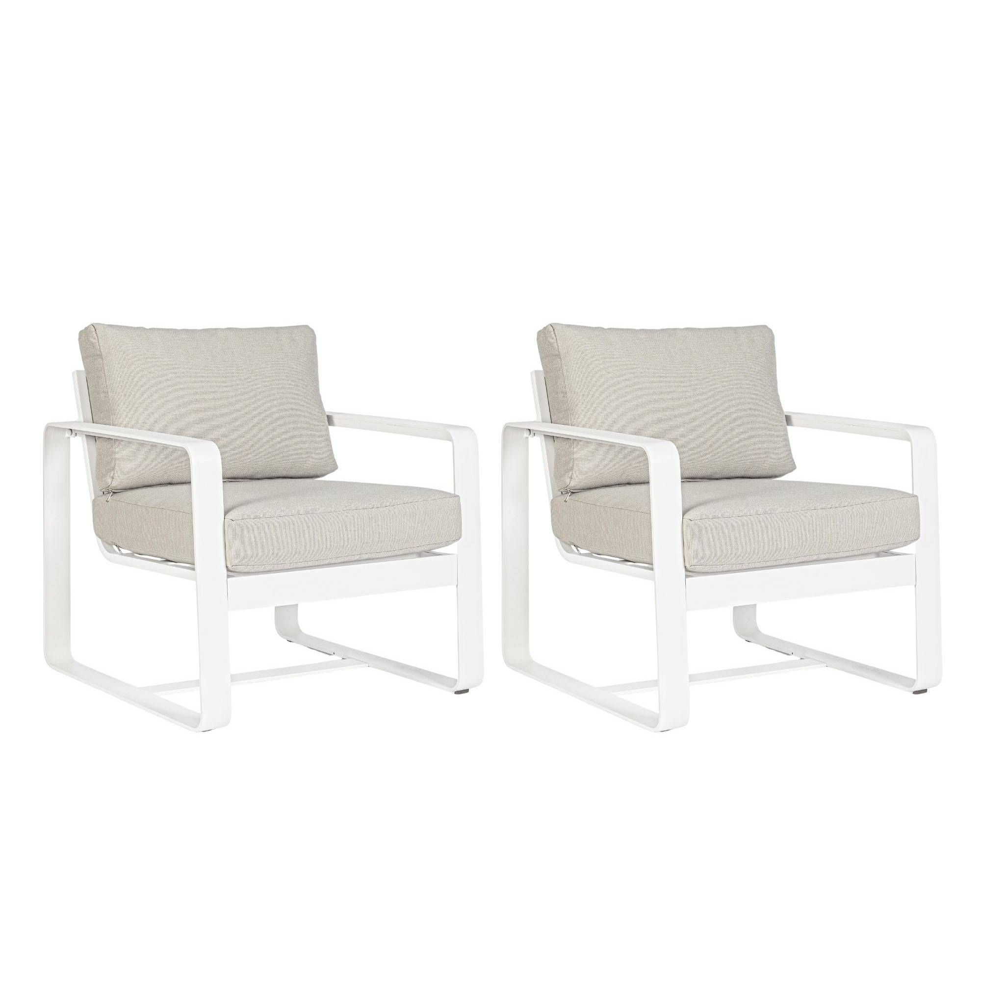 Autre - Fauteuil de jardin en aluminium et tissu (lot de 2) - ETRETAT - Imagen 1
