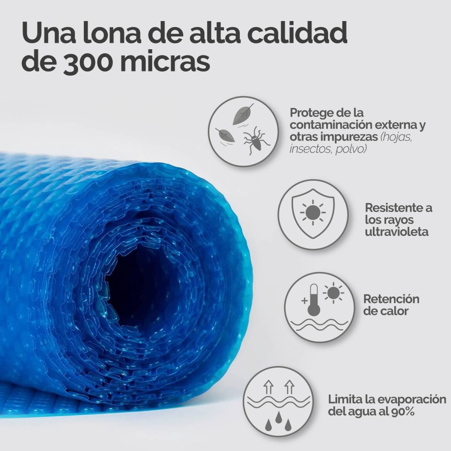 Linxor - Bâche à bulles 5 m x 3 m pour piscine - 300 microns - Bleu - Linxor - Imagen 6