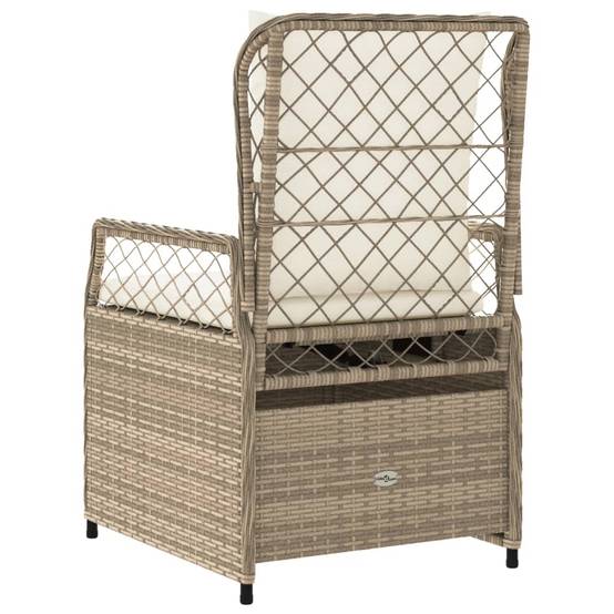 Chaise bois composite 2 places rotin beige 55 x 60 x 93 cm - Prolenta premium p3152.5 - Image 7