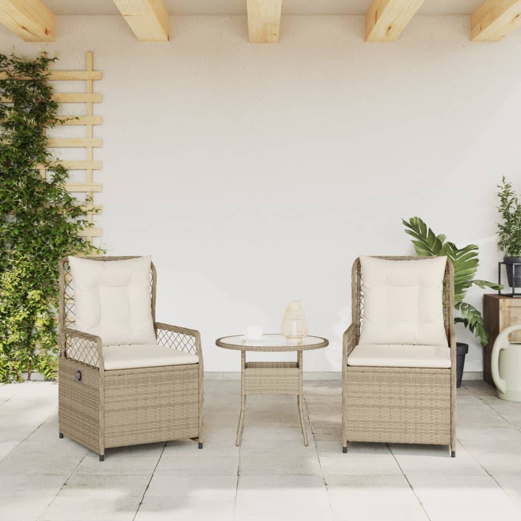 Chaise bois composite 2 places rotin beige  55 x 60 x 93 cm  - Prolenta premium  p3152.5 - Image 3