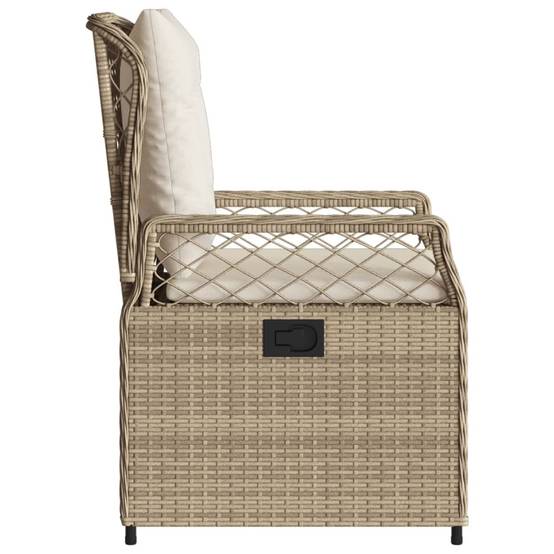 Chaise bois composite 2 places rotin beige 55 x 60 x 93 cm - Prolenta premium p3152.5 - Image 6