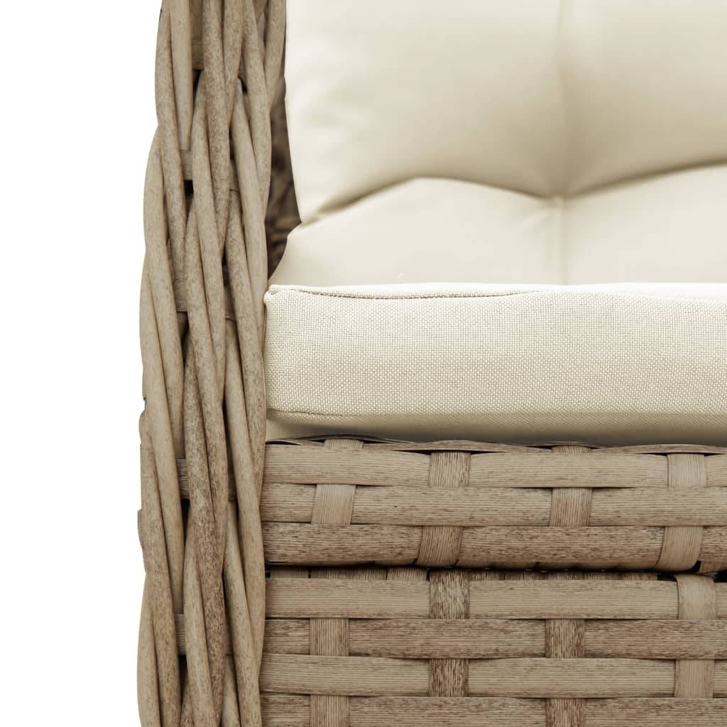 Chaise bois composite 2 places rotin beige  55 x 60 x 93 cm  - Prolenta premium  p3152.5 - Image 9
