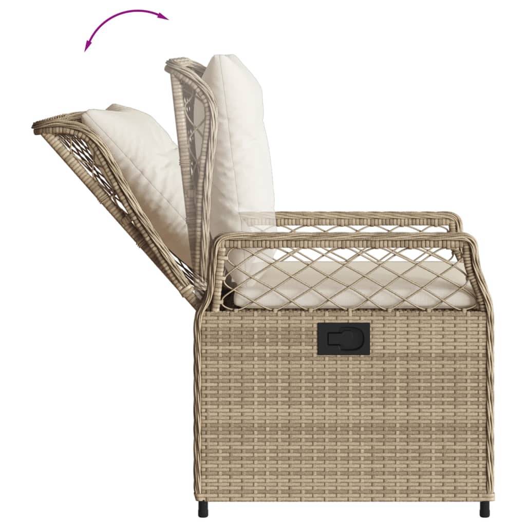 Chaise bois composite 2 places rotin beige  55 x 60 x 93 cm  - Prolenta premium  p3152.5 - Image 8